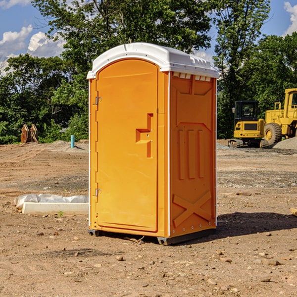 how often are the portable toilets cleaned and serviced during a rental period in Brownsdale